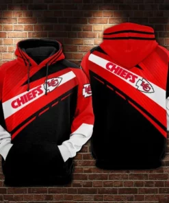 Kansas City Chiefs Dynamic Stripe 3D Hoodie