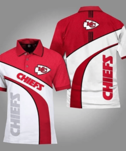 Kansas City Chiefs Dynamic Stripes Red and White Polo Shirt