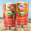 Kansas City Chiefs Festive Baby Yoda Tumbler