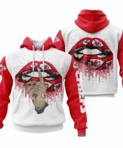 Kansas City Chiefs Fierce Lips All Over Print Hoodie