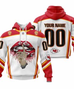 Kansas City Chiefs Fierce Lips Personalized Hoodie