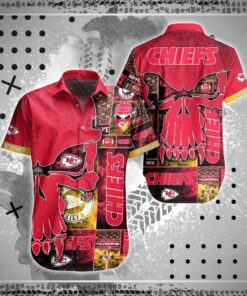 Kansas City Chiefs Fierce Skull Hawaiian Shirt