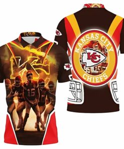 Kansas City Chiefs Firestorm Dominance 3D Polo Shirt