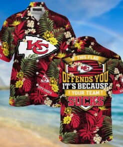 Kansas City Chiefs Floral Fan Pride Hawaiian Shirt
