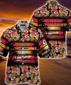 Kansas City Chiefs Floral Sunset Vibes Hawaiian Shirt