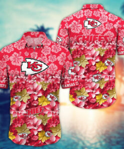 Kansas City Chiefs Floral Wave Hawaiian Shirt