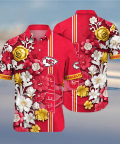 Kansas City Chiefs Flower Summer Football Hawaiian Shirt