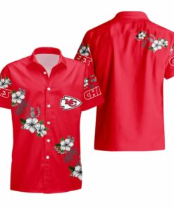 Kansas City Chiefs Flowers Hawaii Shirt and Shorts Summer NEW020010