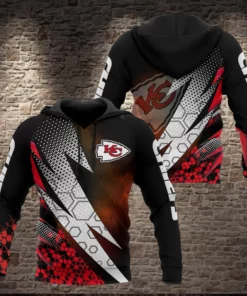 Kansas City Chiefs Geometric Blitz 3D Hoodie