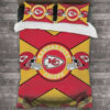 Kansas City Chiefs Golden Helmet Cross Bedding Set