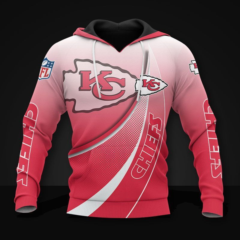 Kansas City Chiefs Gradient Curve 3D Shirt - Image 4
