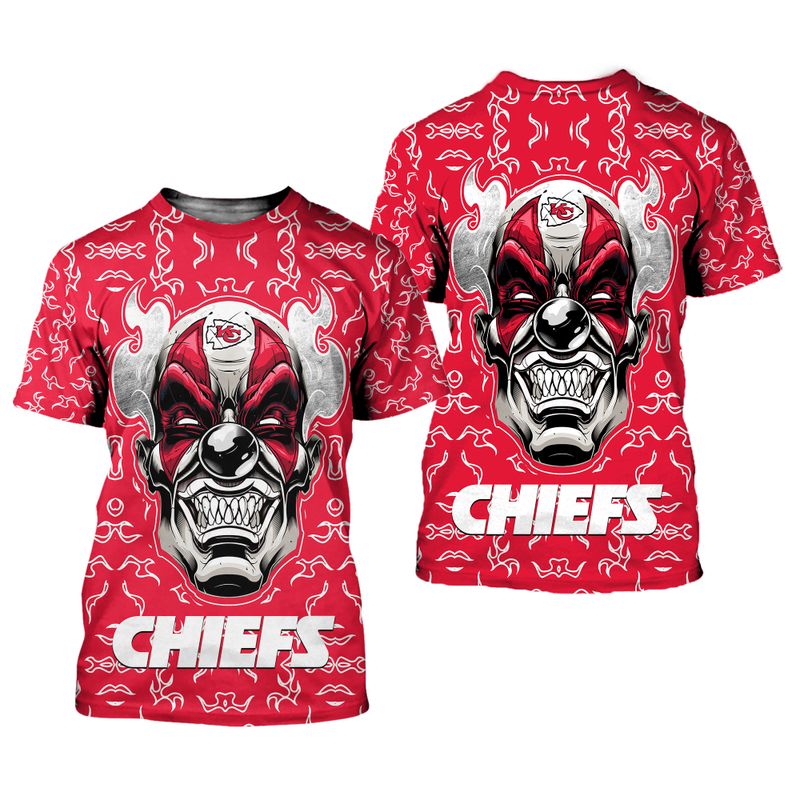 Kansas City Chiefs Halloween Clown Edition Unisex T-Shirts New044810