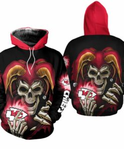 Kansas City Chiefs Halloween Clown Hoodie Zip Up Hoodie Nla026010