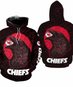 Kansas City Chiefs Halloween Crow Hoodie Zip Up Hoodie Nla029110