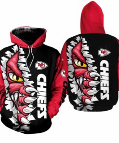 Kansas City Chiefs Halloween Monster Hoodie Zip Up Hoodie Nla026610