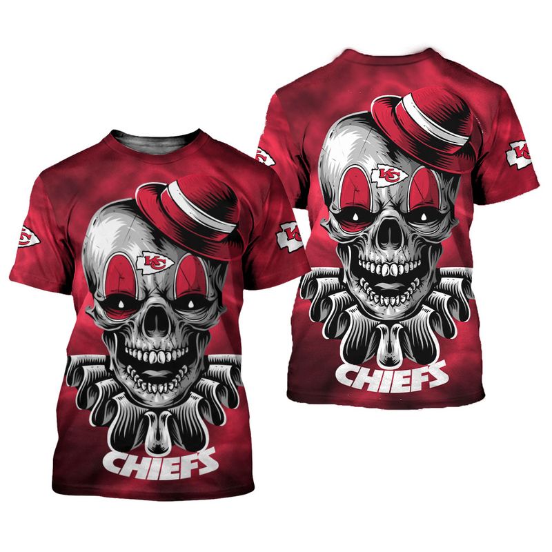 Kansas City Chiefs Halloween Skull Clown Limited Edition T-Shirts Nla029210