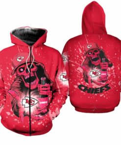 Kansas City Chiefs Halloween Skull Edition Unisex Hoodie Zip Up Hoodie Nla027010