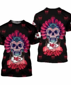 Kansas City Chiefs Halloween Skull Limited Edition Unisex T-Shirts Nla027310