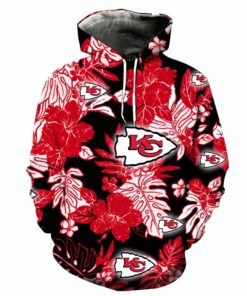 Kansas City Chiefs Hawaiian Tropical Flower Limited Edition Womens Hoodie Us Size Gts002927