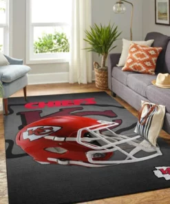 Kansas City Chiefs Helmet Glory Living Room Rug