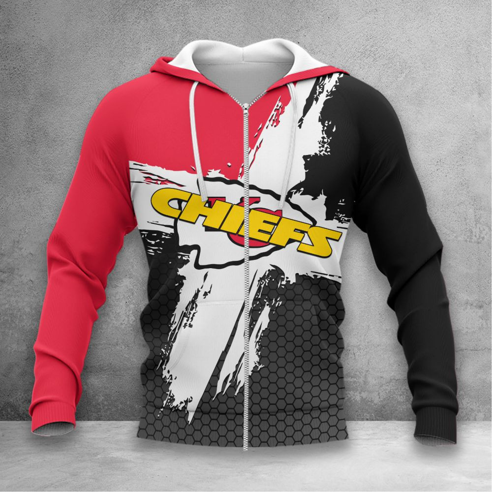 Kansas City Chiefs Hexagon Brushstroke 3D Shirt - Image 5
