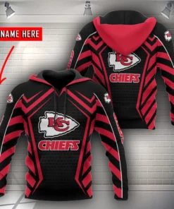 Kansas City Chiefs Hexagonal Warrior Personalized 3D Hoodie