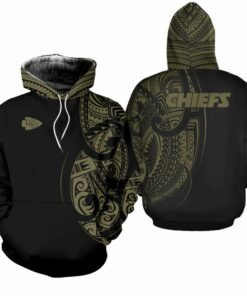 Kansas City Chiefs Hoodie - Polynesian Design Chiefs Hoodie Black Gts004364