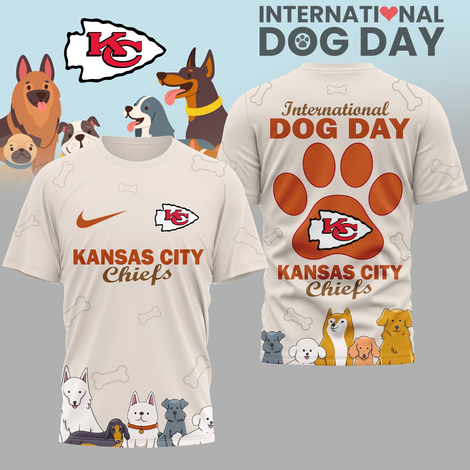 Kansas City Chiefs International Dog Day Shirt