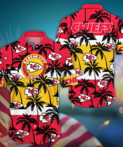 Kansas City Chiefs Island Palms Hawaiian Shirt