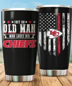 Kansas City Chiefs Just An Old Man Happy Father's Day Tumbler