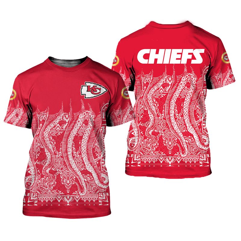 Kansas City Chiefs Limited Edition All Over Print T Shirt Size S-5xl New013110