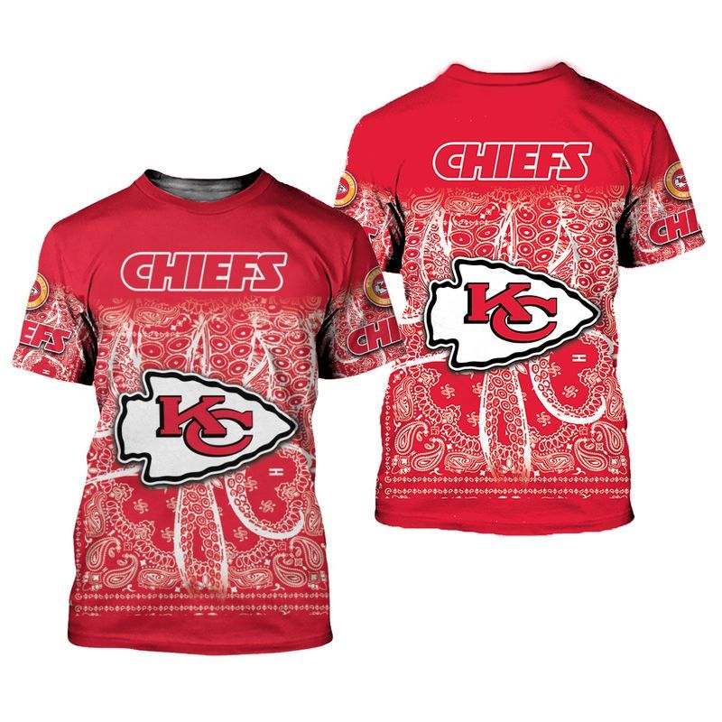Kansas City Chiefs Limited Edition Bandana Skull T Shirt Sizes S-5xl New012310