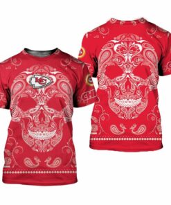 Kansas City Chiefs Limited Edition Bandana Skull T Shirt Sizes S-5xl New012410