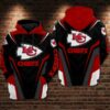Kansas City Chiefs Logo Red Black Hoodie Adult Sizes S - 5xl Pp275