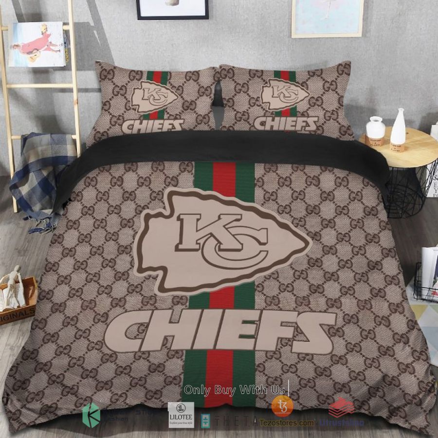 Kansas City Chiefs Luxury Pattern Stripe Bedding Set