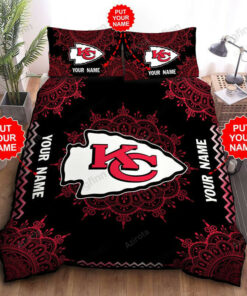 Kansas City Chiefs Mandala Black Pattern Bedding Set