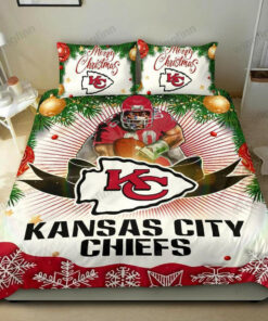 Kansas City Chiefs Merry Christmas Bedding Set