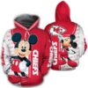 Kansas City Chiefs Mickey Disney 3d Zip Hoodie Sizes S-5xl Th1429
