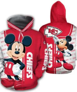 Kansas City Chiefs Mickey Disney 3d Zip Hoodie Sizes S-5xl Th1429