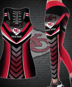 Kansas City Chiefs Modern Fit Personalized Tank Top and Leggings Set
