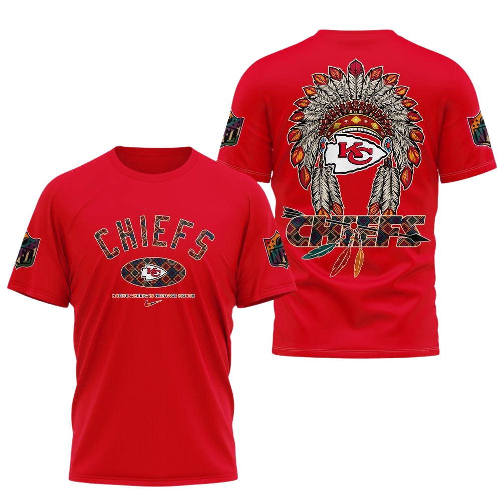 Kansas City Chiefs Native American Heritage Month 3D Shirt