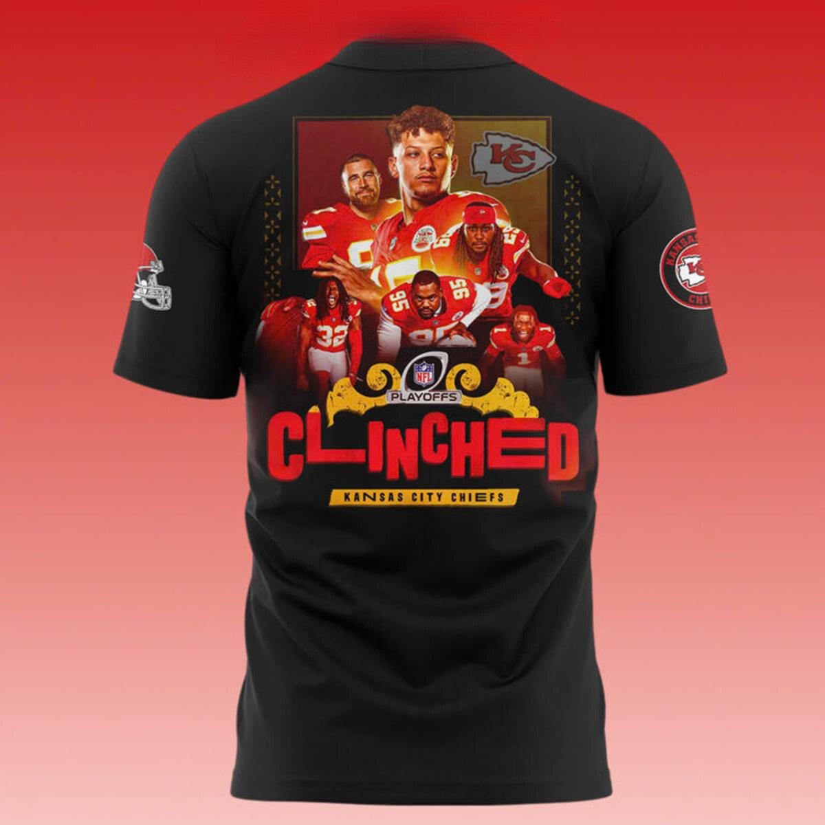 Kansas City Chiefs NFC Playoffs AFC West Clinched 2024 Ten Years Shirt - Image 3