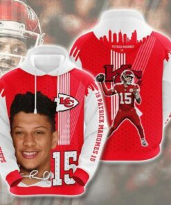 Kansas City Chiefs Nfl Logo 15 Patrick Mahomes Signature 2 Gift For Fan 3d Hoodie
