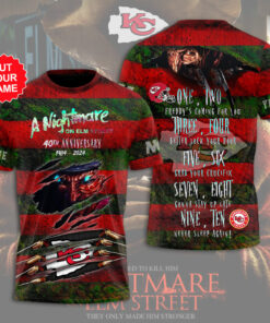 Kansas City Chiefs Nightmare Street 40th Anniversary Horror Shirt
