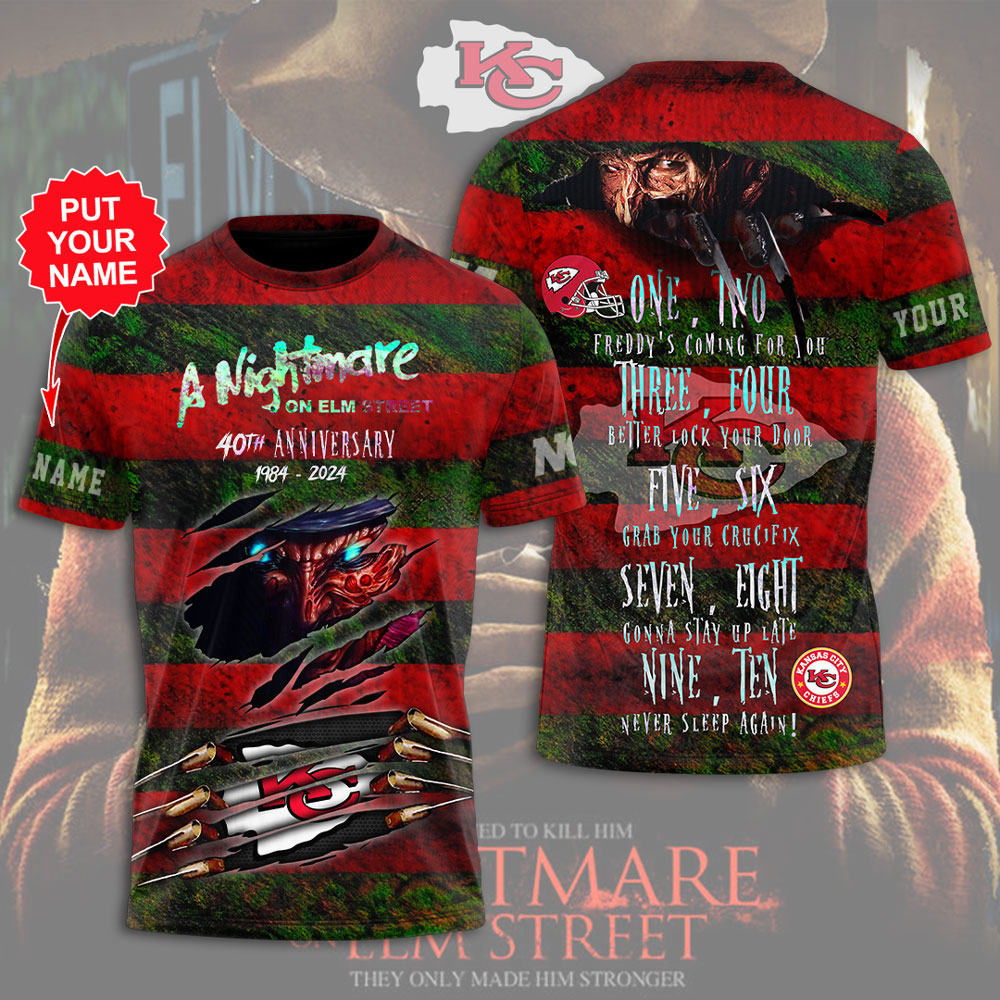Kansas City Chiefs Nightmare Street 40th Anniversary Horror Shirt