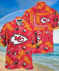 Kansas City Chiefs Palm Touchdown Hawaiian Shirt