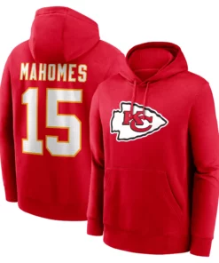 Kansas City Chiefs Patrick Mahomes #15 Red Hoodie