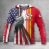 Kansas City Chiefs Patriotic Grip 3D Hoodie