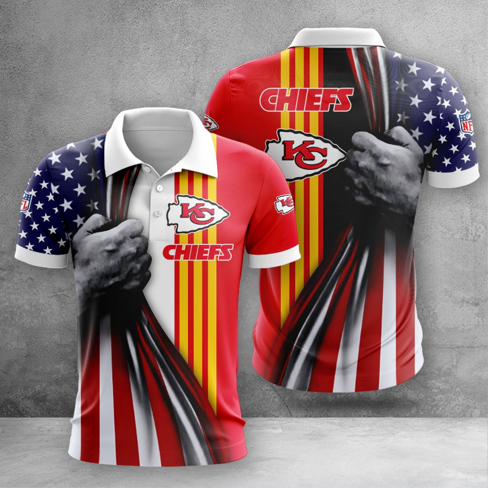Kansas City Chiefs Patriotic Grip 3D Shirt - Image 2