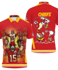 Kansas City Chiefs Peanuts Powerhouse Polo Shirt